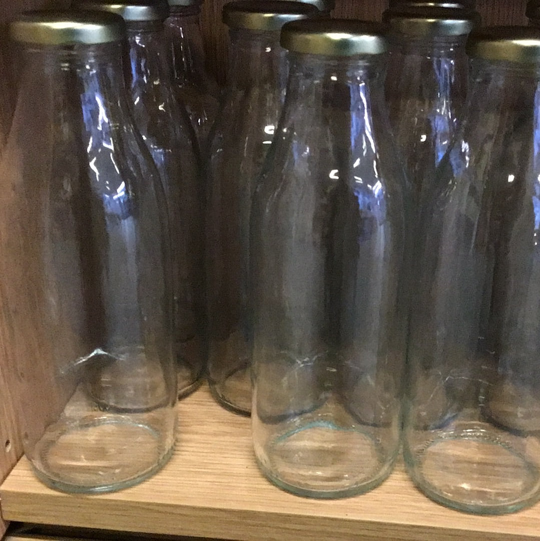 GLASS BOTTLE 500ML WITH GOLD LID