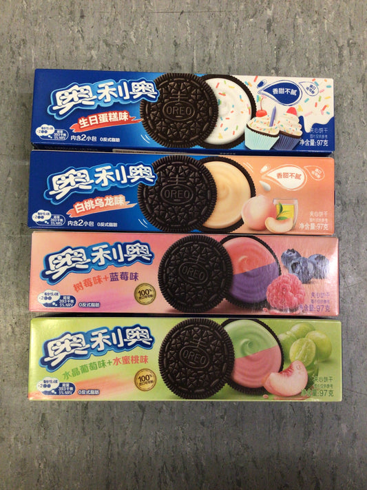 ASIAN OREO COOKIES - CAKE / GRAPE / PEACH / BLUEBERRY