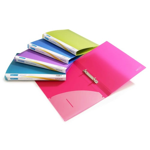 BRIGHT TRANSPARENT A4 RINGBINDER