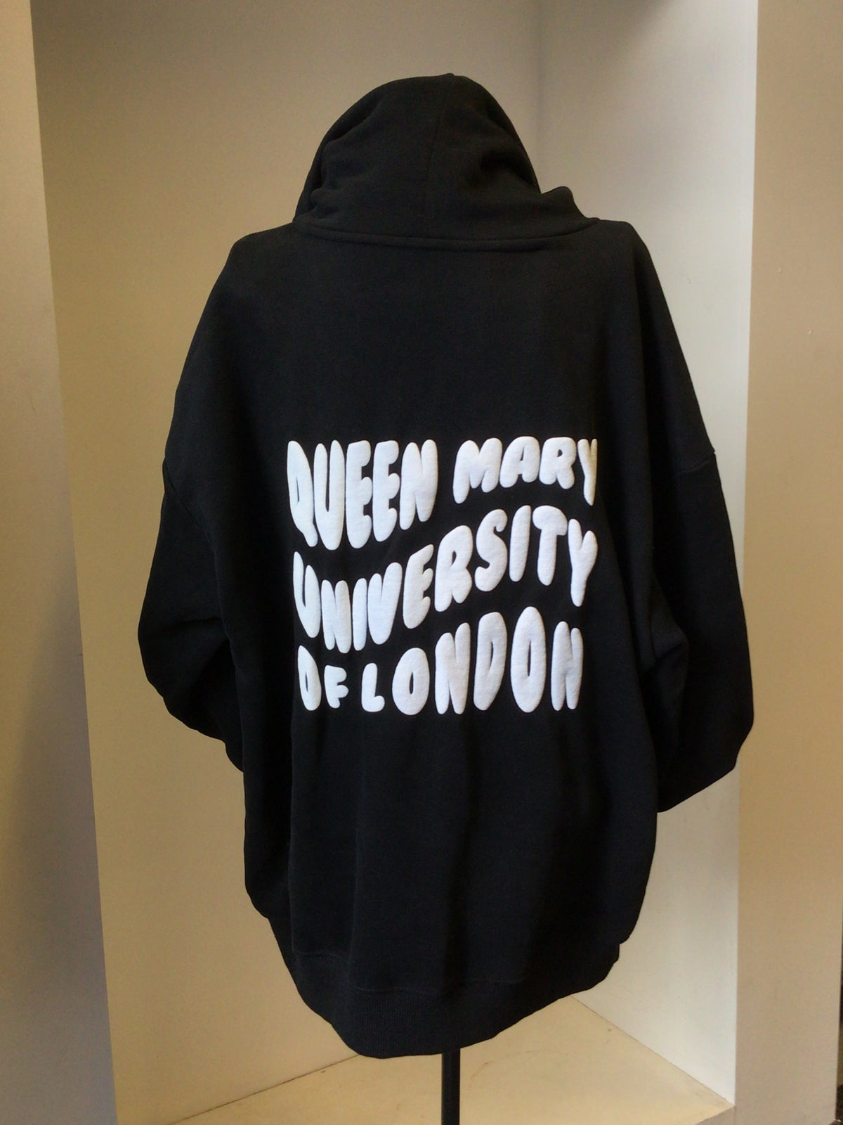 NEW QMUL OVERSIZED HOODIE BUBBLE PRINT