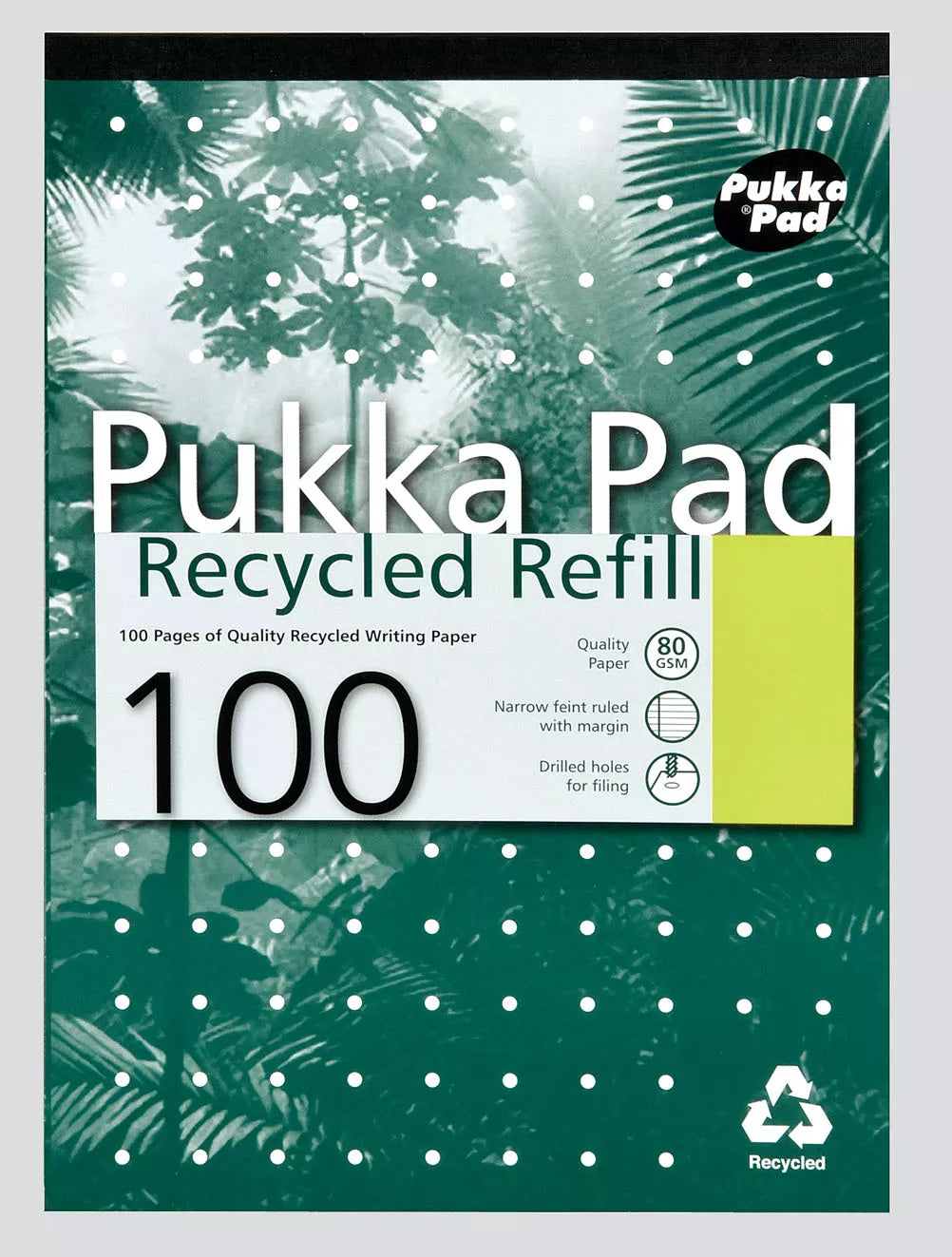 PUKKA A4 RECYCLED REFILL 100